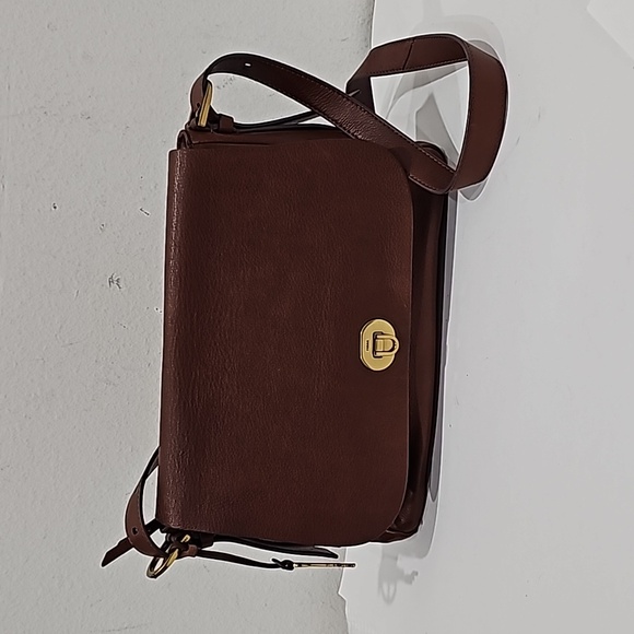 Fossil Women's Gabriella Brown Leather Flap Crossbody NWOT. - Picture 10 of 13